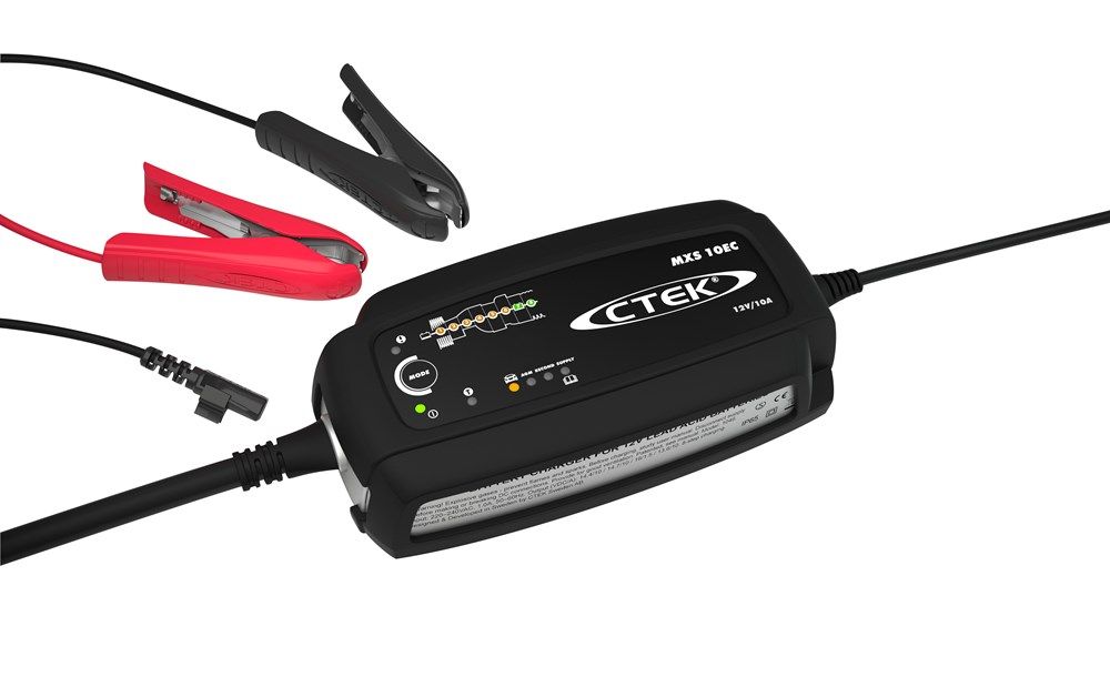 Ctek MXS 10EC Acculader 12 V 20 - 200 Ah inclusief bumper